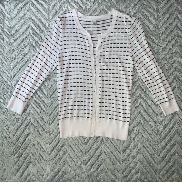 Halogen Black & White Striped Cardigan - Picture 1 of 4